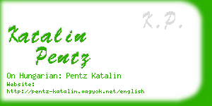 katalin pentz business card